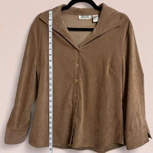 Vintage Selene Women's Beige Faux Suede Jacket